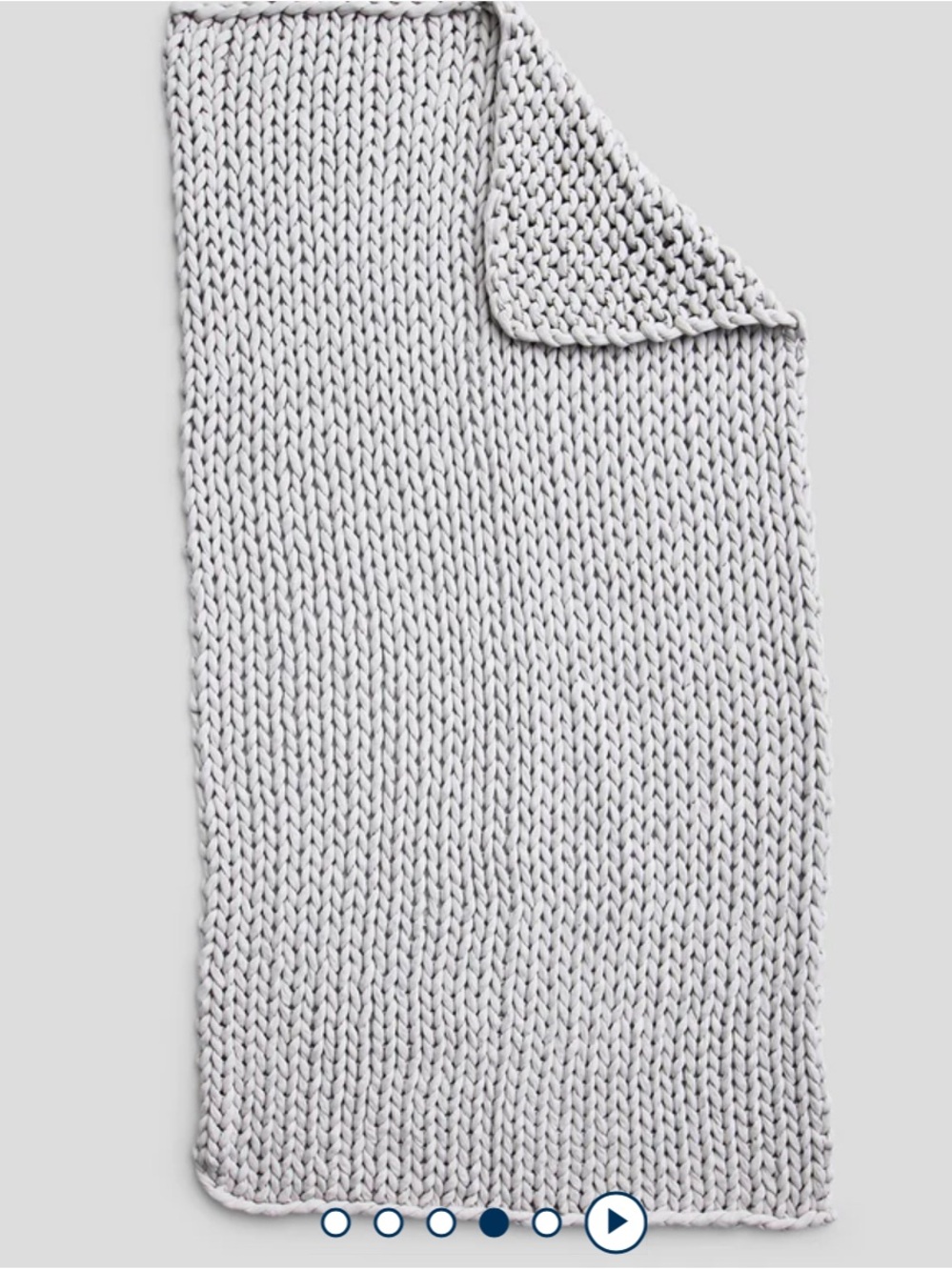 Bearaby Chunky Knit Weighted Blanket – 10 lbs moonstone Grey NWT Ocean Napper - Picture 3 of 3